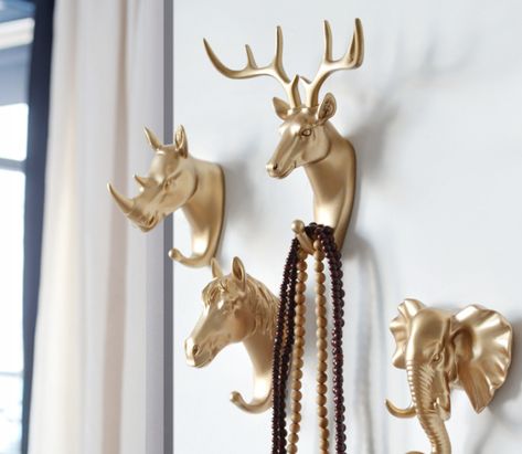 Hang your coat uniquely with this Horse-Shaped Coat Hook. .Ethereal room decor. Ethereal bedroom inspo. Ethereal room ideas. Ethereal inspiration #toa #toashop #etherealaesthetic Wall Hook Rack, Animal Hooks, Animal Head Wall, Antler Wall, Wall Key Holder, Animal Head, Vintage Deer, Hanger Rack, Storage Hooks