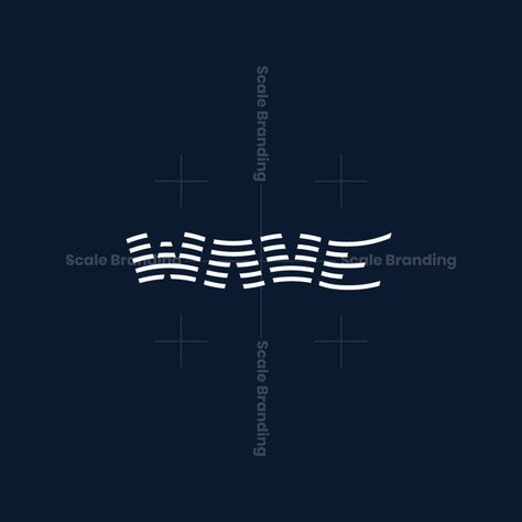 A logotype that created from stylized wordmark typography of 'Wave' word in wavy element shape. It can be suitable for everything related to wave, water, or water sports such as surfing. Wave Typography Design, Waves Logo Design Ideas, Nature Typography Design, Waves Typography, Wave Typography, Water Graphic Design, Sport Typography, Decorative Fonts, Wave Logo