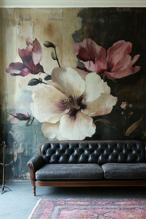 Make a bold statement with custom wall murals. Whether it's a hand-painted landscape, abstract art, or a personalized design, wall murals can completely transform a room and reflect your unique style. 🎨🖼🌟 #CustomWallMurals #UniqueHomeDecor #ArtisticSpaces #PersonalizedDesign Moody Mural, Designer House, Ed Design, Custom Wall Murals, Landscape Abstract, Design Wall, Black Walls, Custom Wall, Unique Home Decor