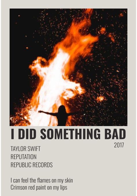 I Did Something Bad Taylor Swift Polaroid Poster, I Did Something Bad Aesthetic Taylor, I Did Something Bad Taylor Swift Lyrics, Taylor Swift Down Bad, Taylor Swift I Did Something Bad, I Did Something Bad Taylor Swift, Did Something Bad Taylor Swift, Song Polaroid, I Did Something Bad