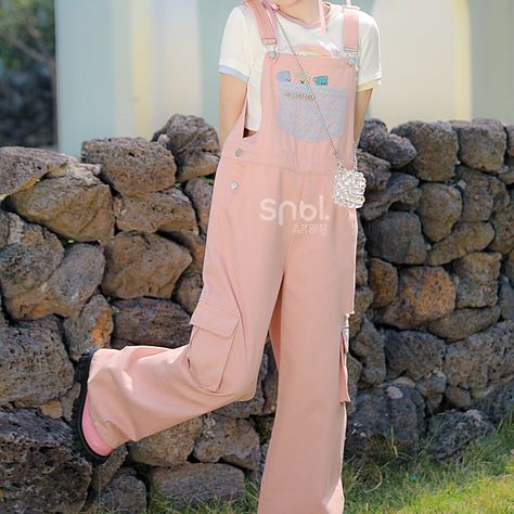 Soft Spring Pink Bears Overalls ON633 Gothic Harajuku Fashion, Sanrio Fashion, Pink Overalls, Kawaii Store, Egirl Fashion, Waves Print, Anime Lingerie, Egirl Clothes, Egirl Outfits