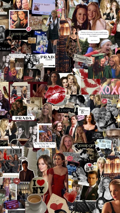 Gossip Girl Collage, Prada Marfa, Three Words, Best Shows Ever, Gossip Girl, Collage