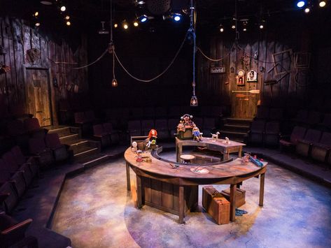 Pinocchio in the round at Zachary Scott Theater.  Photo by Kirk Tuck Theatre In The Round Set Design, In The Round Stage, Theater In The Round, Theatre In The Round, Round Lighting, Lighting Angles, Lighting Design Inspiration, Theatre Inspiration, Floor Painting