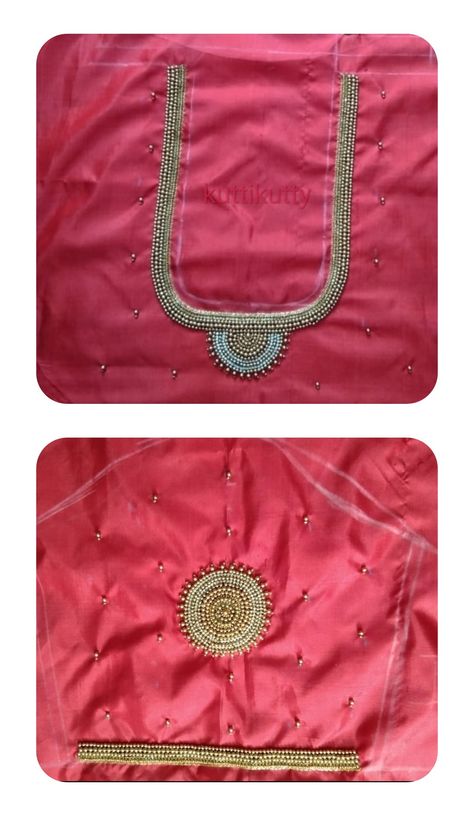 Saree Blouse Model, Pink Blouse Design, Blouse Design Simple, Magam Works, Aari Motif, Simple Aari Work Blouse Design, Simple Aari Work Blouse, Blouse Design Aari Work, Basic Blouse Designs