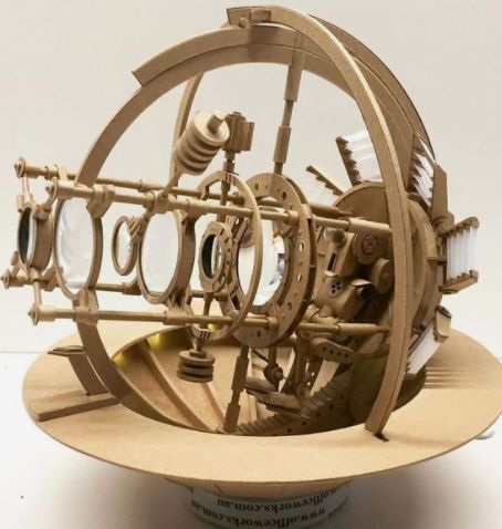 Modele Impression 3d, Cardboard Sculptures, Paper Robot, Cardboard Robot, Cardboard Model, Armillary Sphere, Pva Glue, Cardboard Sculpture, Kinetic Sculpture