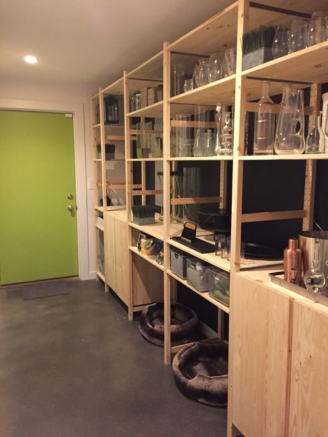 My mudroom, pantry update using IKEA IVAR storage system. Ikea Ivar Garage Storage, Ivar Basement Storage, Ivar Garage Storage, Ikea Ivar Garage, Ivar Mudroom, Ivar Laundry Room, Ivar Storage Ideas, Ivar Garage, Ikea Ivar Storage