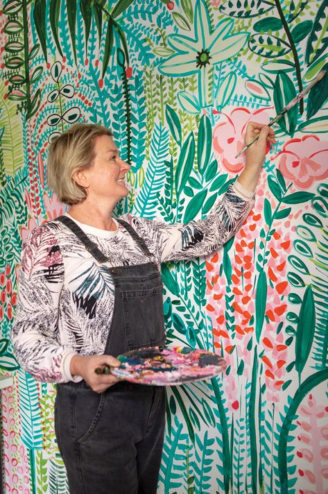 A day in the life of instagrammer, designer and print-maker Lucy Tiffney | HouseAndHome.ie Lucy Tiffney, Colorful Maximalist Decor, Hello Friday, Posca Art, Wall Murals Painted, Maximalist Decor, Neutral Prints, Interior Design Diy, Holiday Books