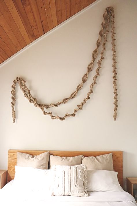 Hanging Art From Ceiling, Rope Artwork, Macro Macrame, Rope Wall Art, Manila Rope, Rope Wall, Marine Rope, Nautical Rope, The Outer Banks