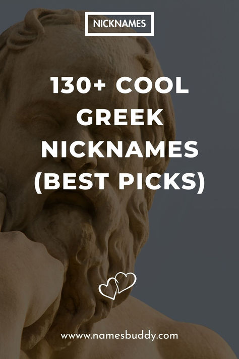 Greek Nicknames Zodiac Nicknames, Greek Mythology Username Ideas, Greek Nicknames, Nicknames For Girlfriends, Love Nicknames, Nicknames For Boyfriends, Names For Boyfriend, Greek Names, Beautiful Meaning