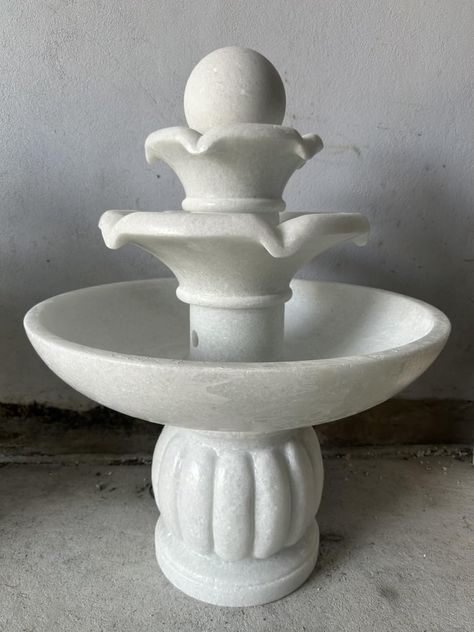 PRICES MAY VARY. Dimensions: 23.6" Diameter x 31.5"H. The perfect size for any outdoor setting. Weight is about 178.6 lbs Material: White Marble CREATE CALMING ATMOSPHERE: Water trickles down the top of the jar fountain to mimic the sounds of a trickling stream. The sound of water to create a zen, peaceful ambiance in your living room, garden, patio, deck, or yard, turning your indoor/ outdoor space into a peaceful retreat. OUTDOOR WATERFALL FOUNTAIN: Decorate your lawn and garden, patio, porch, Backyard Water Fountains, Outdoor Waterfall Fountain, Exterior Balcony, Porch House, Outdoor Waterfalls, Garden Water Fountains, Fountains Backyard, Waterfall Fountain, Water Fountains Outdoor