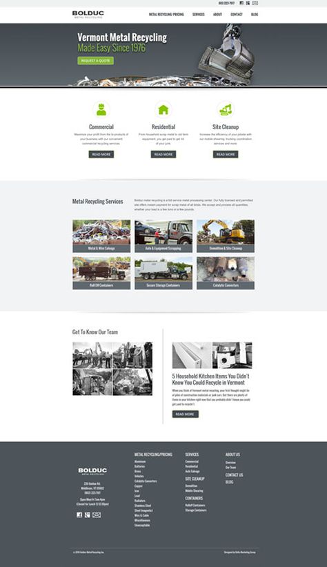 Bolduc Metal Recycling Website Design Recycling Website, Company Website Design, Digital Marketing Ideas, Metal Recycling, Scrap Recycling, Website Ideas, Promo Items, Company Website, Marketing Ideas