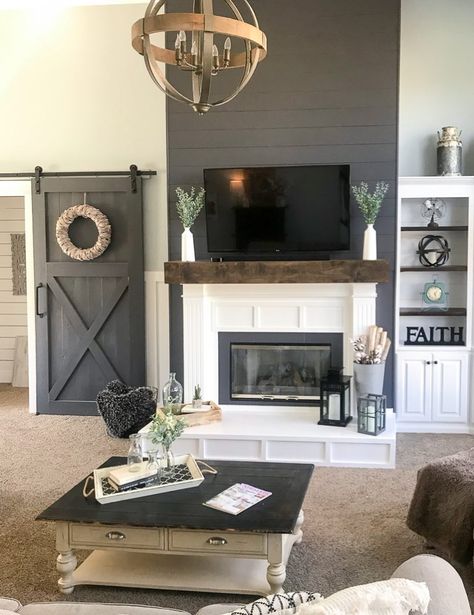 Is your fireplace dated and in need of a refresh? Check out this fireplace makeover. The before and afters are amazing!! Raised Fireplace Hearth, Raised Fireplace, Corner Fireplace Makeover, Casa Rock, Fireplace Redo, Diy Fireplace Makeover, Build A Fireplace, Farmhouse Fireplace, Fireplace Hearth