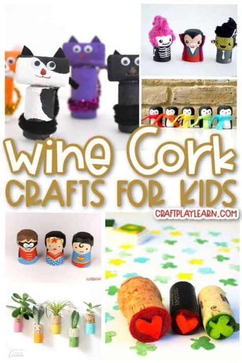 Crafts From Wine Corks, Cork Dolls Diy, Craft With Corks, Wine Cork People, Cork People Craft, Wine Cork Crafts For Kids, Ideas For Wine Corks, Bottle Cork Crafts, Cork Crafts For Kids