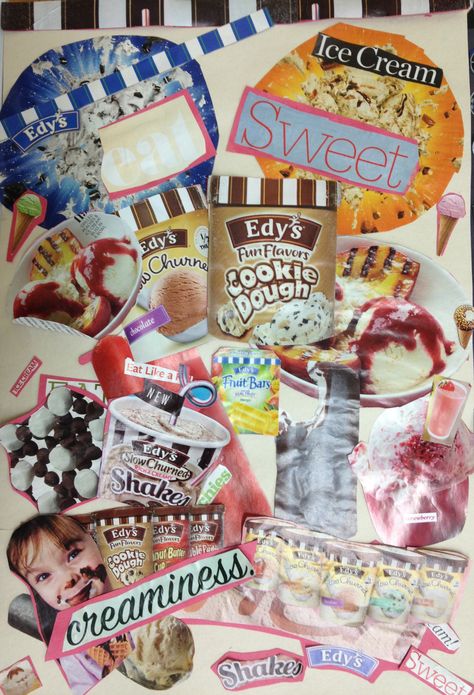 A GREAT PROJECT FOR STUDENTS OF ANY AGE. THIS IS A SAMPLE FROM MY MEDIA 1 CLASS, WHERE STUDENTS CREATE A "COLLAGE ADVERTISEMENT" FOR A PRODUCT OF THEIR CHOICE. THE COLLAGE EMPHASIZES THE BENEFITS/FEATURES OF THE PRODUCT THAT UTILIZES AN ORIGINAL SLOGAN USING WORDS THEY'VE FOUND OR WRITTEN. TELL THEM TO FILL UP THE SPACE, GET CREATIVE AND SELL A PRODUCT! ALL YOU NEED ARE SOME MAGAZINES/NEWSPAPERS, GLUE, SCISSORS AND 9X12" CONSTRUCTION PAPER. Class Magazine Cover Page Ideas, Advertisement Project Student, Student Magazine Ideas, Best Articles For School Magazine, Class 10 Sst Project On Consumer Rights, Hindi Articles For School Magazine, Media Literacy, 6th Grade Art, Construction Paper