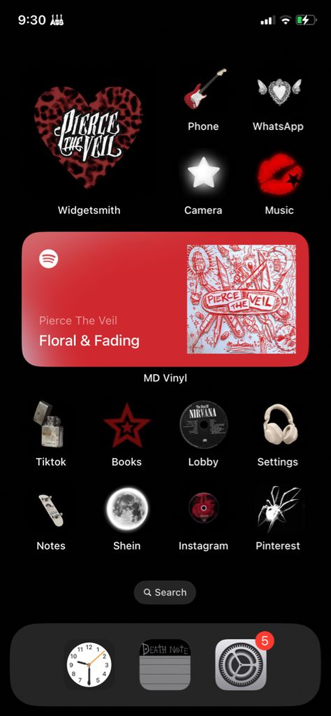 #piercetheveil #homescreen #ios16 #ios14 Pierce The Veil Homescreen, Pierce The Veil Phone Theme, Pierce The Veil Wallpaper Iphone, Emo Homescreen, Ptv Wallpaper, Lockscreen Ideas, Iphone Themes, Wallpaper Themes, Ios Ideas