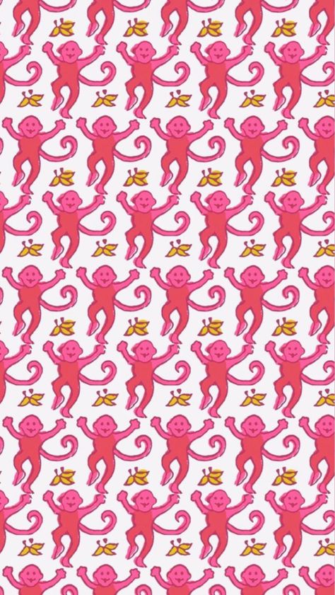 Follow for more 🌷message me if you want a specific roller rabbit design and i will post it / share to you 🌷 Preppy Wallpaper Monkey, Preppy Dorm Room Decor, Cute Wallpapers For Computer, Preppy Wall Collage, Preppy Pics, Preppy Phone, Volleyball Wallpaper, Preppy Wallpapers, Hot Pink Wallpaper