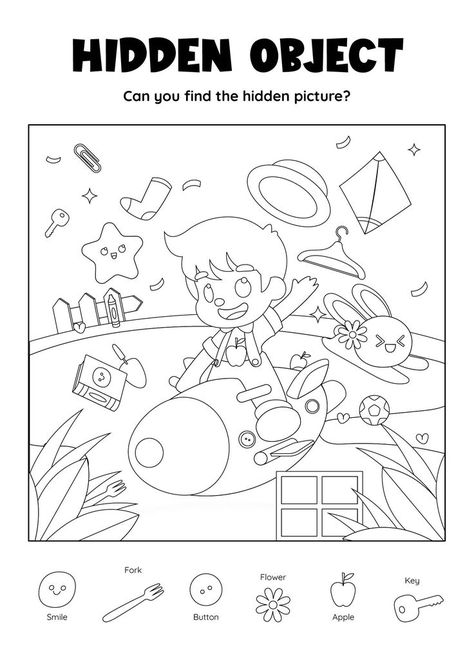 Looking for a fun and educational activity for your kids? Our hidden object games worksheets are perfect for improving their observation skills and concentration. Get started with these engaging worksheets today and watch your child's attention to detail soar! #PuzzlePlay #SeekAndFind #BrainTeaserFun #hiddenobjectgames Hidden Picture Worksheet, Find The Hidden Objects Worksheet, Find The Objects Hidden Pictures, Find The Hidden Object Pictures Puzzles, Seek And Find Printables Hidden Pictures, Hidden Pictures Printables Free For Kids, Hidden Objects Worksheets, Hidden Objects Printables Free, Hidden Pictures Printables Free