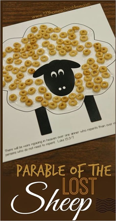 Parable of the Lost Sheep Craft and Game for Sunday School Lessons Printable Sheep Craft, Parable Of The Lost Sheep Activities, Sheep Printable Free, Bible Crafts For Kids Easy Printable, Sheep Activities For Kids, Bible School Lessons For Kids, Parable Of The Lost Sheep Craft, Sheep Activities For Preschool, Sunday School Lessons For Kids Preschool