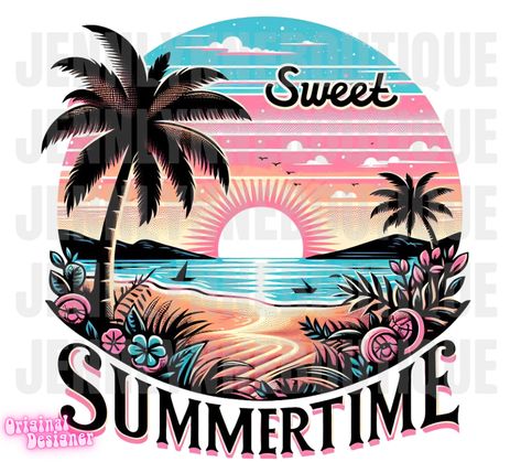 Summer Quotes Summertime, Beach Pastel, Sunshine Beach, Tree Sunset, Lake Days, Palm Tree Sunset, Shirts Pillows, Sweet Summertime, This Is Us Quotes