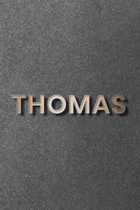 Thomas typography in gold design element vector | free image by rawpixel.com / Ohm David Name, Thomas Name, Golden Gradient, Gradient Illustration, Black Texture Background, Gold Effect, Free Illustration Images, People Names