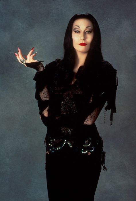 The Addams Family Charles Addams, Gomez And Morticia, Elvira Mistress Of The Dark, Anjelica Huston, Morticia Addams, Adams Family, Celebrity Halloween Costumes, The Addams Family, Baba Yaga