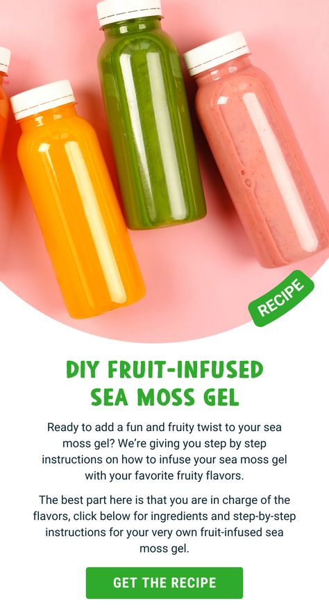 DIY fruit-infused sea moss gel Sea Moss Drink Recipes, Seamoss Gel Recipes, Sea Moss Gummies Recipe, How To Make Seamoss Gel, Seamoss Recipes, Diy Sea Moss Gel, Flavored Seamoss Gel Recipes, Sea Moss Recipes, Homemade Sea Moss Gel