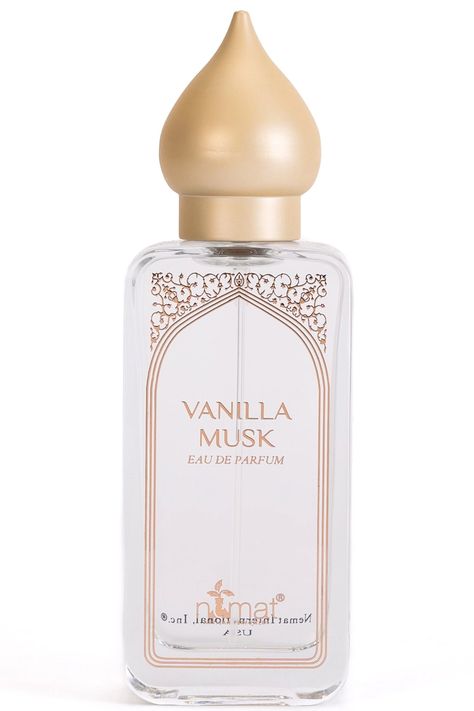 A delicious, comforting Vanilla fragrance inspired by our popular Vanilla Musk perfume oil. An aroma that evokes memories of carefree, fun days. The Vanilla Musk Eau De Parfum is a gourmand scent that lingers throughout the day. This is a sweet and enticing fragrance, with vanilla as the central note supported by musky undertones. Unlike conventional perfume boxes that are thrown away, this environmentally friendly package can be reused as a fragrance diffuser. Spray the fragrance on the wooden Vanilla Musk Nemat, Smell Sweet All Day, Nemat Vanilla Musk, Nada Perfume, Vanilla Musk Perfume, Musky Perfumes For Women, Sweet Vanilla Perfume, Vanilla Arabian Perfume, Vanilla Perfume Aesthetic