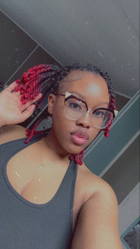 Locs With Red Tips, Medium Length Loc Styles, Red Locs, Two Strand Twists, Two Strand Twist, Loc Journey, Loc Styles, Black Girls Hairstyles, Locs