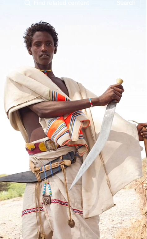 Holding Dagger Reference, Afar Tribe, Afar People, African Warrior, Horn Of Africa, African People, African History, African Men, World Cultures