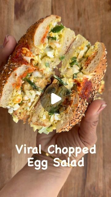 17K views · 1K likes | Chhaya Joshi Daily food / cocktails on Instagram: "Viral chopped egg salad sandwich bagel  1. 4 hard boiled eggs 2. 2 tablespoons mayonnaise  3. 1 tablespoon yellow mustard  4. 1 roughly chopped jalapeño 5. 3 tablespoons chives  6. 3 tablespoons dill  7. 1 heaping tablespoon capers (with a bit of caper juice)  8. Salt and black pepper to your taste  9. 2 toasted bagels or 4 slices of bread  10. Sriracha to garnish- optional   1. Chop it all up and slather on to a toasted bagel or bread . Makes 2 sandwiches.   #lunch #sandwich #nyc #foodie #eeeeeats #eater #food #bread #chopped #yum  #easyrecipe #choppedsandwich #viral #recipe #eats #munchies #foodies #recipes #dinner #instafood #yummy #delicious #tasty #foodlove #egg #eggs #eggsalad #explore #foodgasm #trending" Egg Salad Bagel, Chopped Egg Salad, Chopped Bagel Sandwich, Hard Boiled Egg Recipes Breakfast, Hard Boiled Egg Sandwich, Chopped Bagel, Bagel Sandwich Lunch, Best Boiled Eggs, Egg Bagel Sandwich