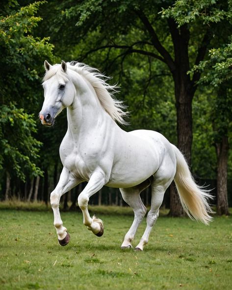 Caballos Aesthetic, White Stallion Horse, White Horse Aesthetic, Horses White, Beautiful White Horse, White Horse Portrait, White Horse Photography, Running White Horse Wallpaper, Beautiful White Horse Photography