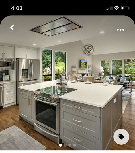 Oven On Island, Stovetop In Island Kitchen, Modern Stove Kitchen, Stovetop On Island, Oven In Island Kitchen, Kitchen Island With Stove And Oven, Stove In Kitchen Island, Stove On Island Kitchen, Kitchen Island Stovetop