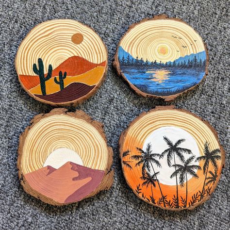 This Acrylic Paintings item by TheArtNookByHannah has 3 favorites from Etsy shoppers. Ships from Mayer, AZ. Listed on Aug 22, 2024 Wood Round Coasters, Slice Wood Art, Circular Wood Painting, Wood Disc Painting, Mini Wood Slice Painting, Wood Round Art, Fun Things To Paint Easy, Wood Slice Art Paint Easy, Gouache On Wood