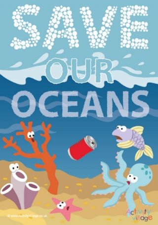 Under The Sea Crafts, Ocean Coloring Pages, World Oceans Day, Save Environment, World Earth Day, Ocean Pollution, Awareness Poster, Save Our Oceans, Ocean Day