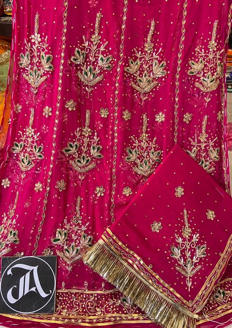 😍😍😍😍😍 **new stock * *Beautiful poshak** *New dabka carry work heavy* Heavy poshak Jardoji cheks dubbi jaal Heavy dabka butty hand work Full stone work with note 📝 *Odhna four side work * Odhna gotakiran complete Astr magzi complete Mo.8952048825 Rajputani Poshak, Side Work, Gold Bangle Set, Gold Bangle, Stone Work, Hand Work, Bangle Set, Gold Bangles, Carry On