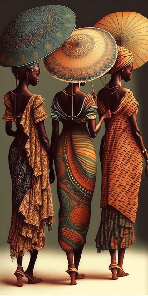 Art Black Love, Africa Art Design, Seni Arab, African Women Art, African Artwork, Afrique Art, African Paintings, Afrikaanse Kunst, African Art Paintings