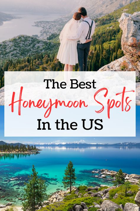 Looking for the best places to honeymoon in the United States? What about the top places to take a romantic vacation? We've collected a list of some of the best spots in the US to go with your significant other. #honeymoon #ustravel #romantictravel #romance #adventure Honeymoon In United States, Places To Honeymoon, Canada Honeymoon, Honeymoon Usa, Country Romance, Vacations In The Us, Honeymoon Vacations, Honeymoon Locations, Best Honeymoon Destinations