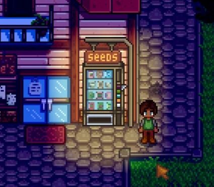 Seed Vending Machine at Stardew Valley Nexus - Mods and community Nexus Mods Stardew Valley, Stardew Valley No Mods, Stardew House, Stardew Valley Mods, Stardew Mods, Stardew Ideas, Stardew Valley Layout, Stardew Valley Tips, Stardew Valley Farms