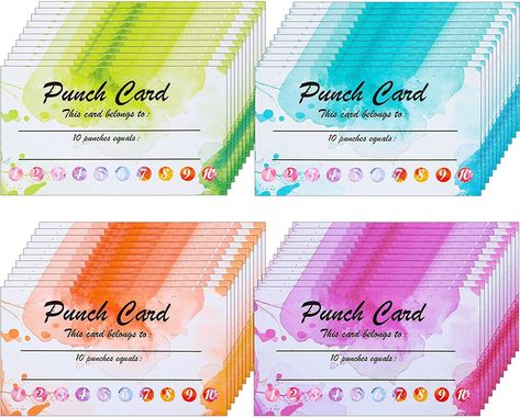 Business Classroom, Behavior Punch Cards, Cards For Business, Behavior Incentives, Behavior Rewards, Student Rewards, Anniversary Message, Student Home, Loyalty Cards