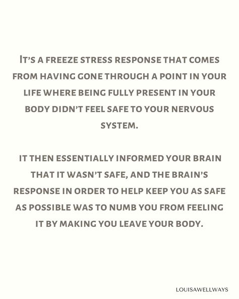 What you need to know is that a dysregulated nervous system isn’t something you can think yourself out of. And a functional freeze response requires tremendous support at a body level to get out of. #nervoussystem #nervoussystemregulation #healing #somaticexperiencing #somatictherapy #somatictherapist Get Out Of Freeze Response, How To Get Out Of Functional Freeze, Getting Out Of Freeze Response, Functional Freeze, Dysregulated Nervous System, Freeze Response, Nervous System, Getting Out, No Response