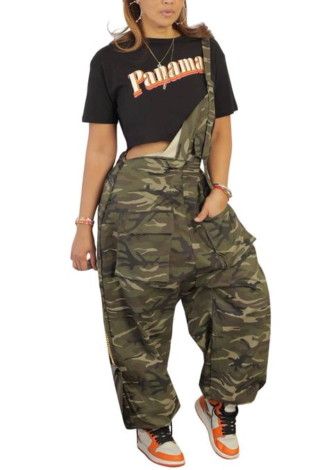 PRICES MAY VARY. 95% Polyester, 5% Spandex Imported Pull On closure Hand Wash Only Material：The camo green jumpsuit for women is made by 5% Spandex, 95% Polyester, less stretchy, slim fit and comfortable to wear. Features: adjustable straps, square neckline and back, Army Fatigue Jumpsuit with pockets, loose baggy harem pants overall jumpsuit for women, camouflage jumpsuits rompers for women. Occasions: Sexy cargo jumpsuit for women is perfect for casual daily wear, Workout, Club, Leisure wear, Jumpsuit Jean, Cargo Overalls, Camo Overalls, Jumpsuit Backless, Camouflage Jumpsuit, Jogger Jumpsuit, Baggy Overalls, Camo Jumpsuit, Jean Jumpsuit