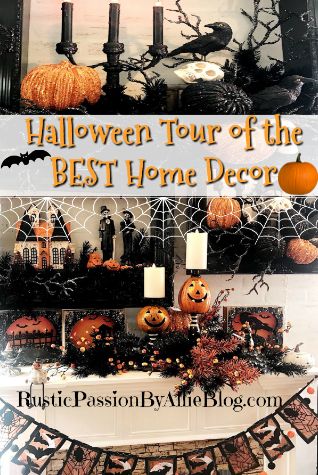 Halloween Tour of the best Home Decor. You will love the life size witches and pumpkin everything. #halloweenhomedecor #halloweweencrafts #farmhousehomedecor Life Size Witch, Halloween Tour, Pumpkin Everything, Modern Farmhouse Diy, Rustic Modern Farmhouse, Diy Projects To Sell, Blogging Business, Diy Pins, Diy Projects For Kids