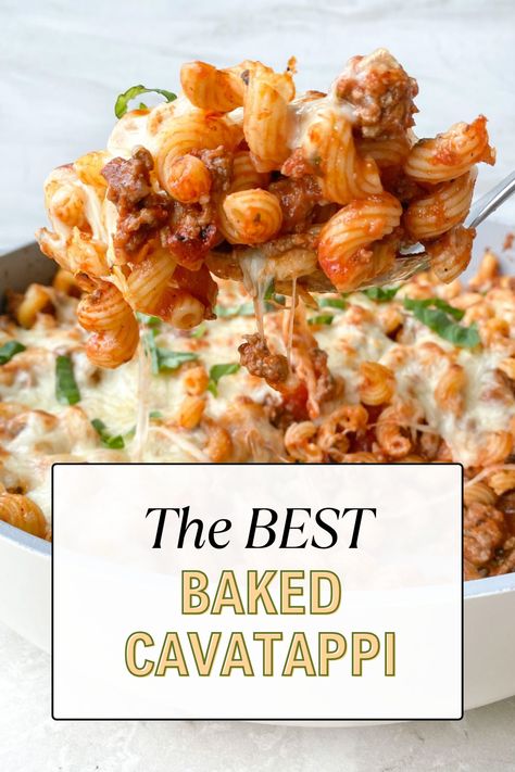 Beef Cavatappi Pasta Recipes, Recipes With Cavatappi Pasta, Pasta Bake With Ground Beef, Baked Cavatelli Recipes, Cavapati Pasta Recipes, Southwest Beef Cavatappi, Cavatappi Recipes, Beef Cavatappi, Baked Cavatappi