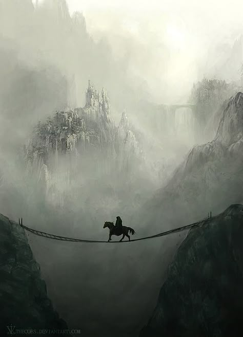 . �الفن الرقمي, Affinity Photo, 다크 판타지, Arte Fantasy, 판타지 아트, A Bridge, Fantasy Illustration, Pics Art, Fantasy Landscape