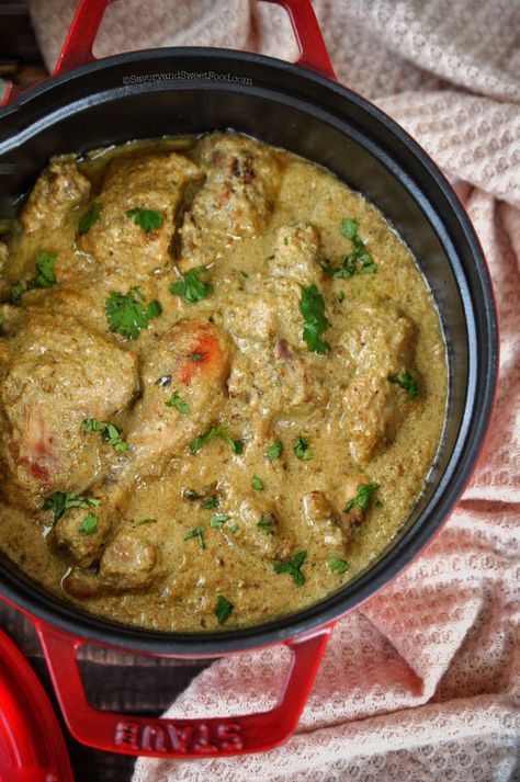 Afghani Chicken Curry - Savory&SweetFood Afghani Chicken, Creamy Chicken Curry, Malai Chicken, Indian Chicken Recipes, Chicken Korma, Cooking Cream, Tasty Recipes Videos, Chicken Tikka Masala, Biryani Recipe