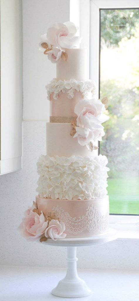 Cotton And Crumbs, Floral Wedding Cakes, White Wedding Cake, Elegant Wedding Cakes, Wedding Cakes With Flowers, White Wedding Flowers, Wedding Cake Inspiration, Beautiful Wedding Cakes, Gorgeous Cakes