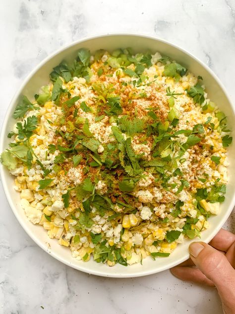 Mexican Street Corn Salad (Esquites) Easy Weekday Lunches, Kathleen Ashmore, Weekday Lunches, Spicy Almonds, Street Corn Salad, Mexican Street Corn Salad, Antipasto Salad, Summer Corn Salad, Mexican Street Corn