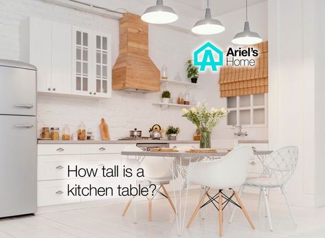 How tall is a kitchen table? Is it a bit smaller or taller than you think? Well, let's find out the standard and unique sizes for kitchen tables! Bar Height Table, Kitchen Tables, S Design, Bar Height, Dining Space, A Kitchen, Family Meals, Kitchen Table, You Think