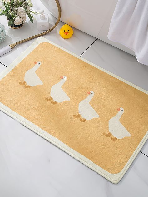 Duck Theme Bathroom, Duck House Decor, Aesthetic Bathroom Rug, Duck Home Decor, Duck Bathroom Theme, Duck Bathroom Decor, Goose Bathroom, Duck Room Decor, Duck Rug