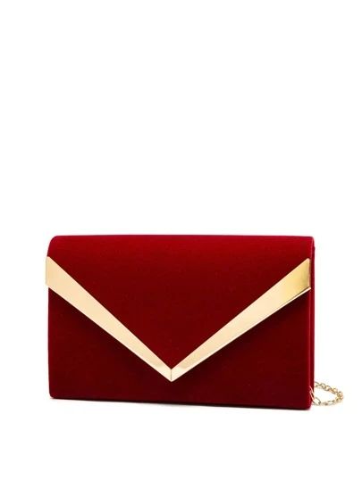 Evening & Clutch |Shop Fashion Women Bags Online Australia | SHEIN Australia Red Clutch, Party Clutch, Chain Pattern, Cool Gifts For Women, Evening Handbag, Envelope Bag, Wedding Bag, Black Chain, Edge Design